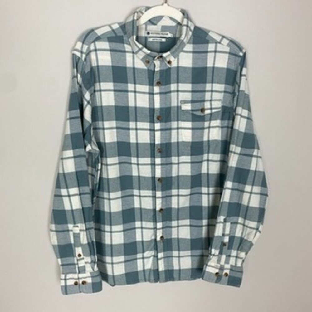 Southern Proper Fayette Flannel Button Down Shirt Plaid Blue Mens Large‎